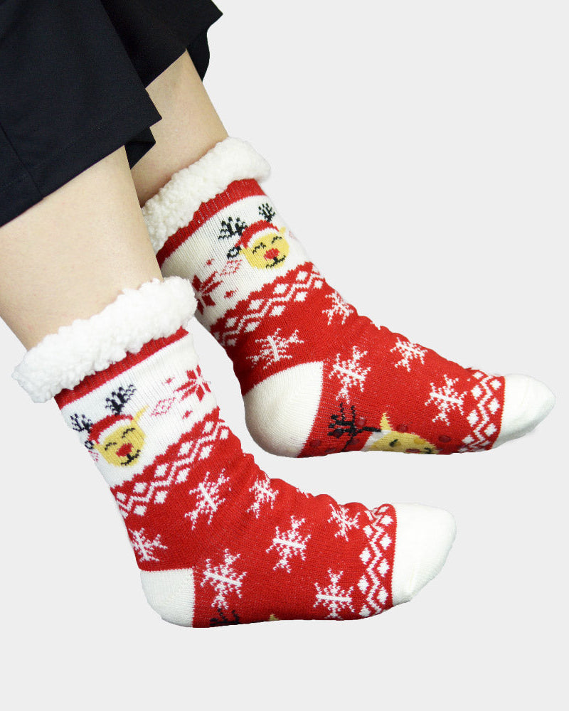 Calcetines de Navidad de Andar por Casa Reno con Gorro