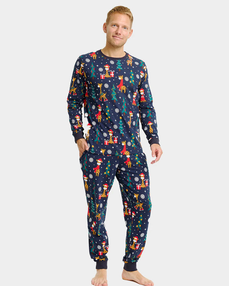 Pijama de Navidad para Familia Jirafas Hombre