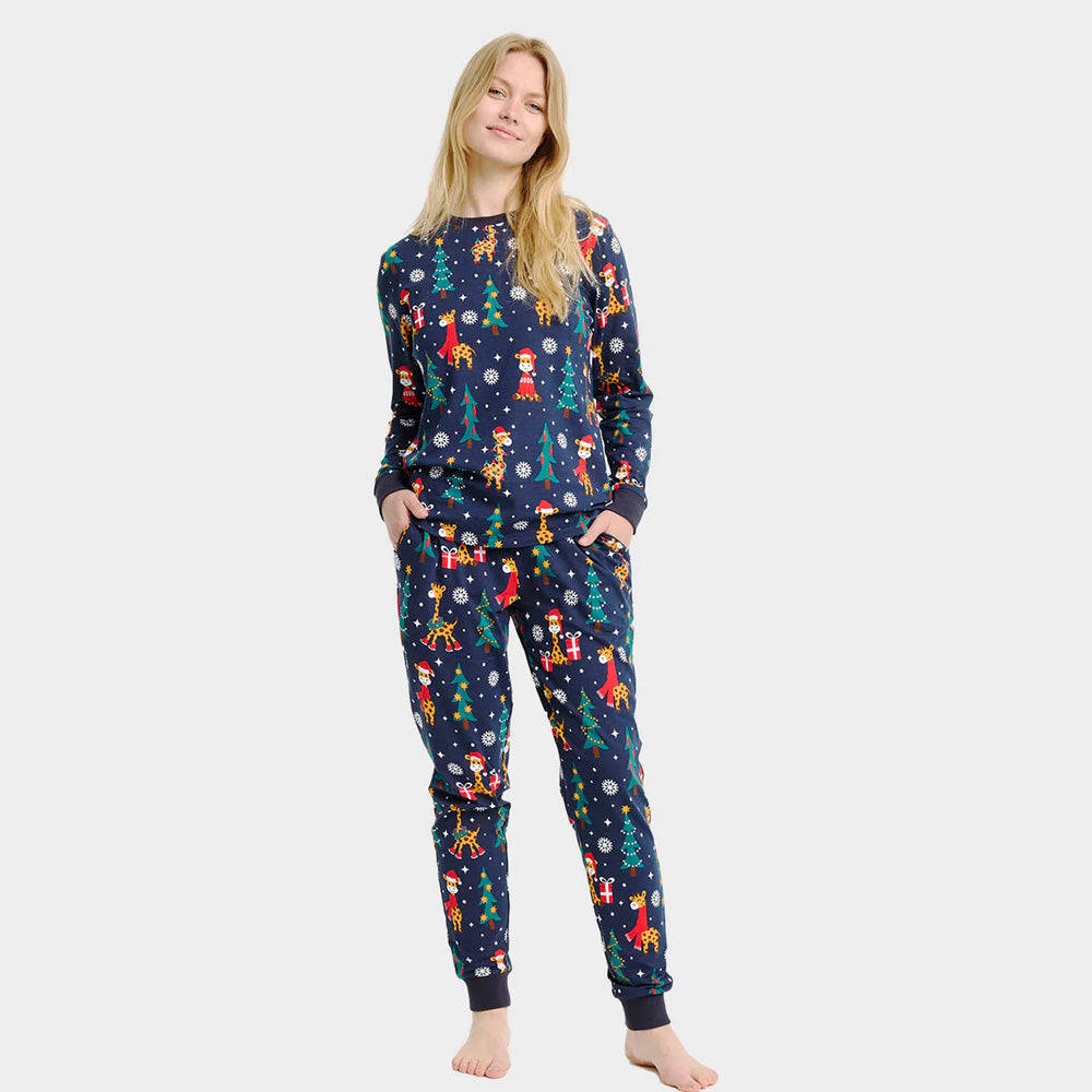 Pijama de Navidad Mujer y Familia Jirafas