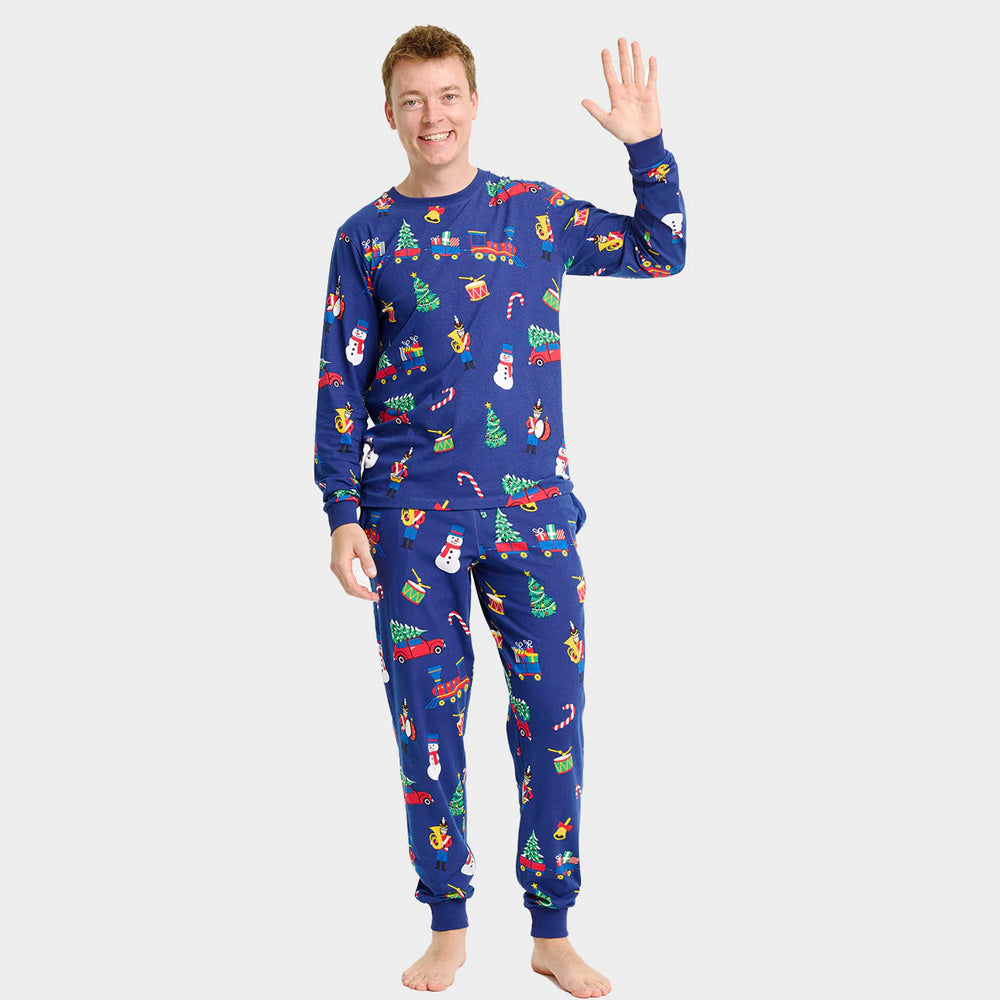 Pijama de Navidad para Familia y Hombre Juguetes Navideños