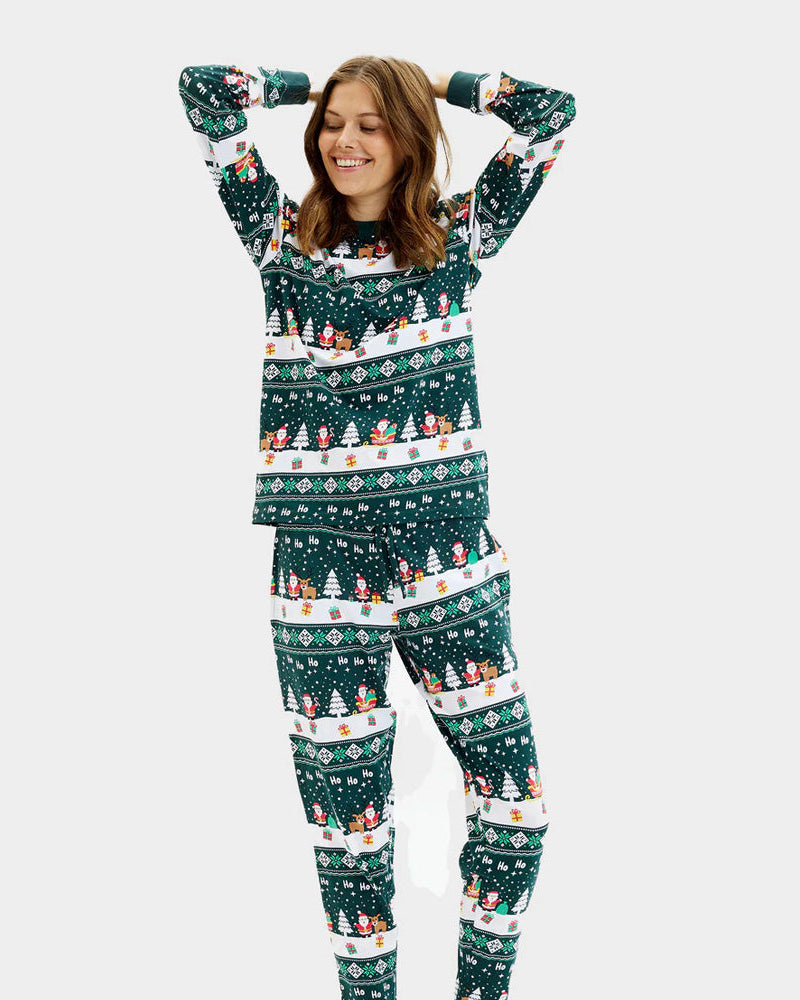 Pijama de Navidad Mujer Green Jolly Christmas