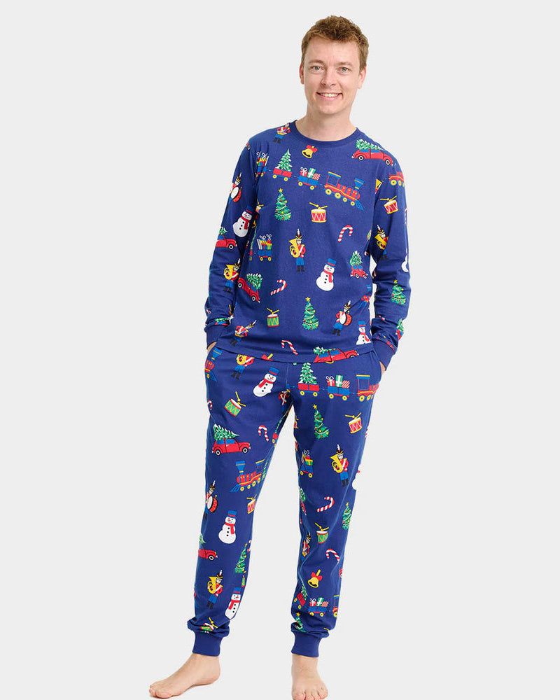 Pijama de Navidad para hombre Juguetes Navideños