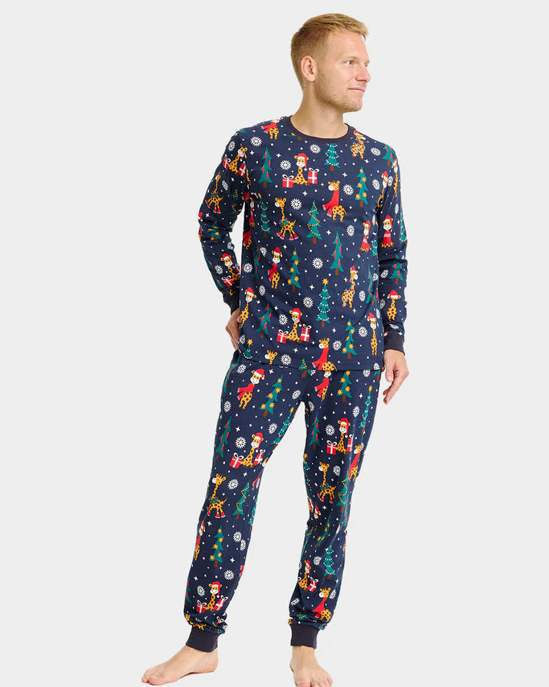 Pijama de Navidad para hombre Unisex Jirafas