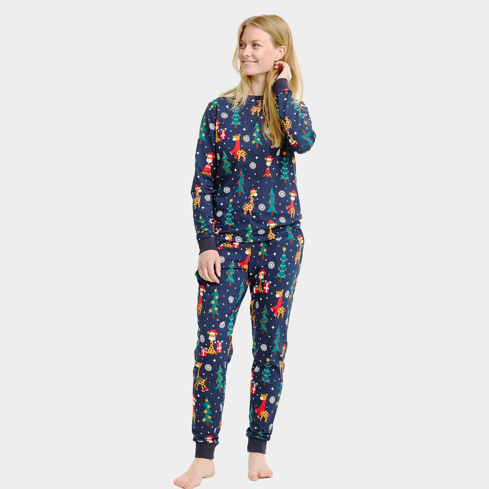 Pijama de Navidad para Mujer Unisex Jirafas