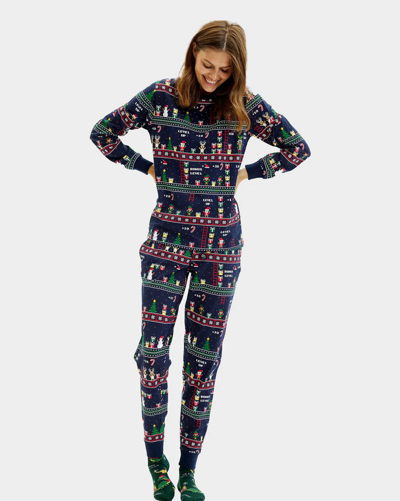 Pijama de Navidad Mujer Vintage Gaming