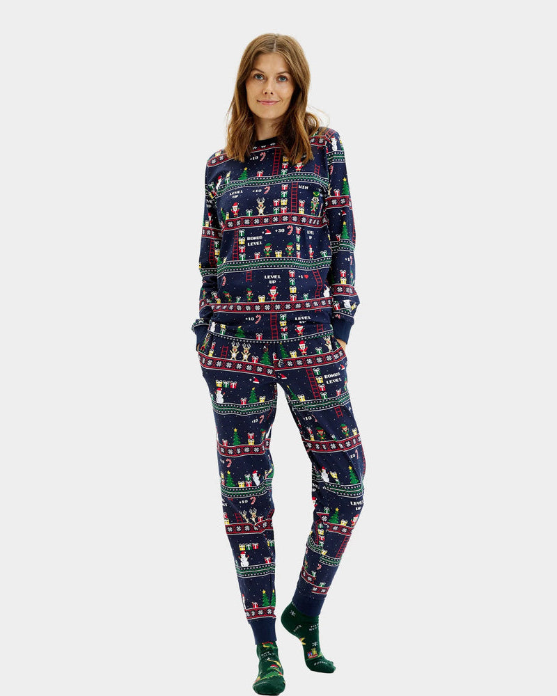 Pijama de Navidad para Mujer Vintage Gaming