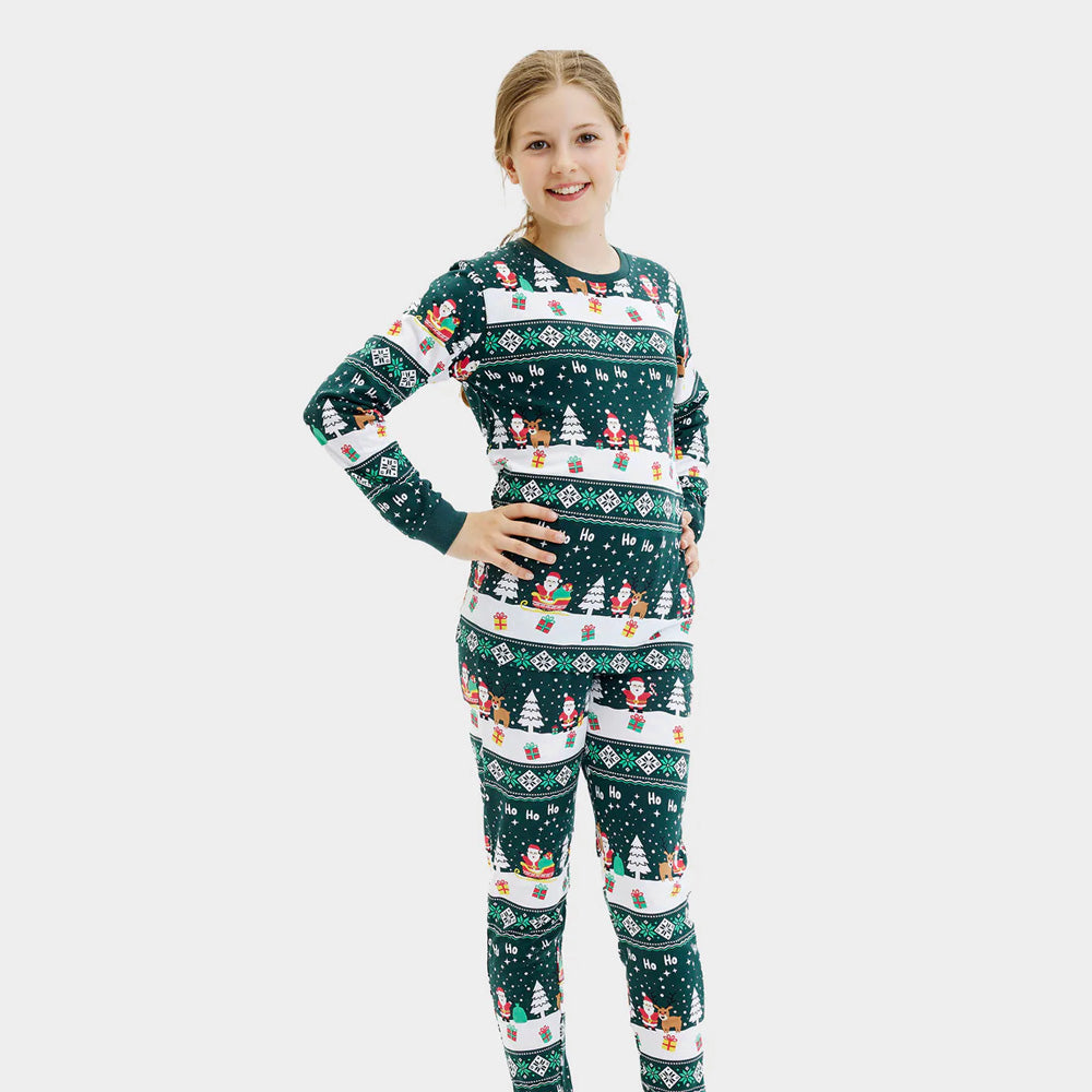 Pijama de Navidad Niña Green Jolly Christmas