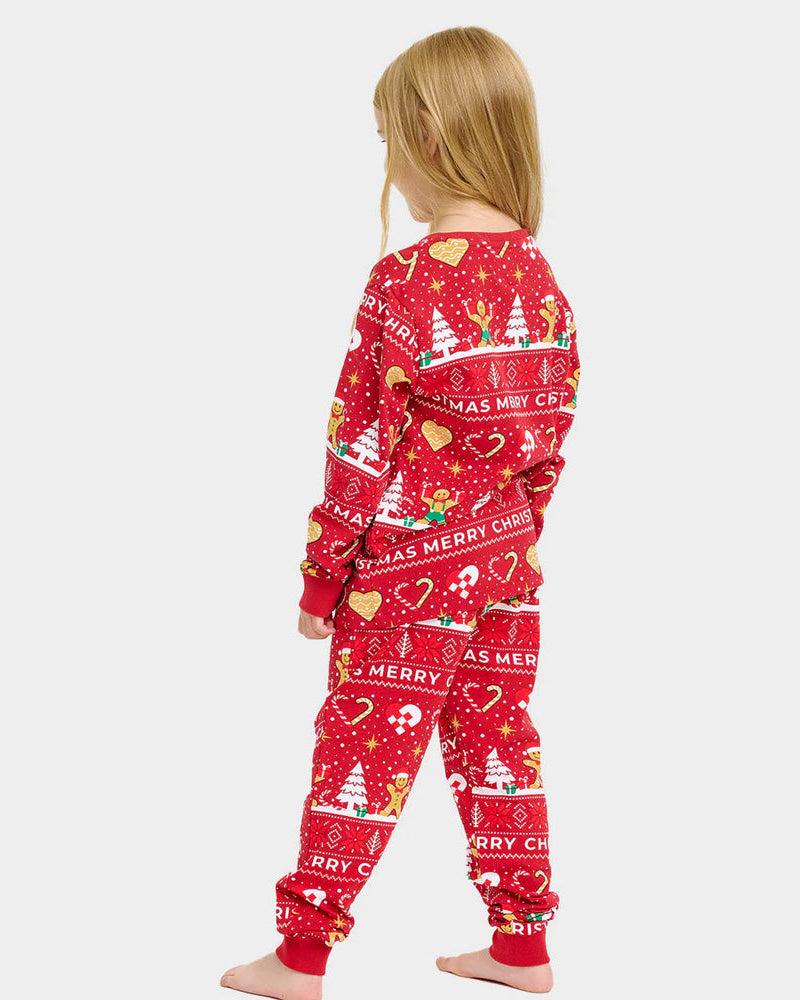Pijama de Navidad para Niños Rojo Gingercookies