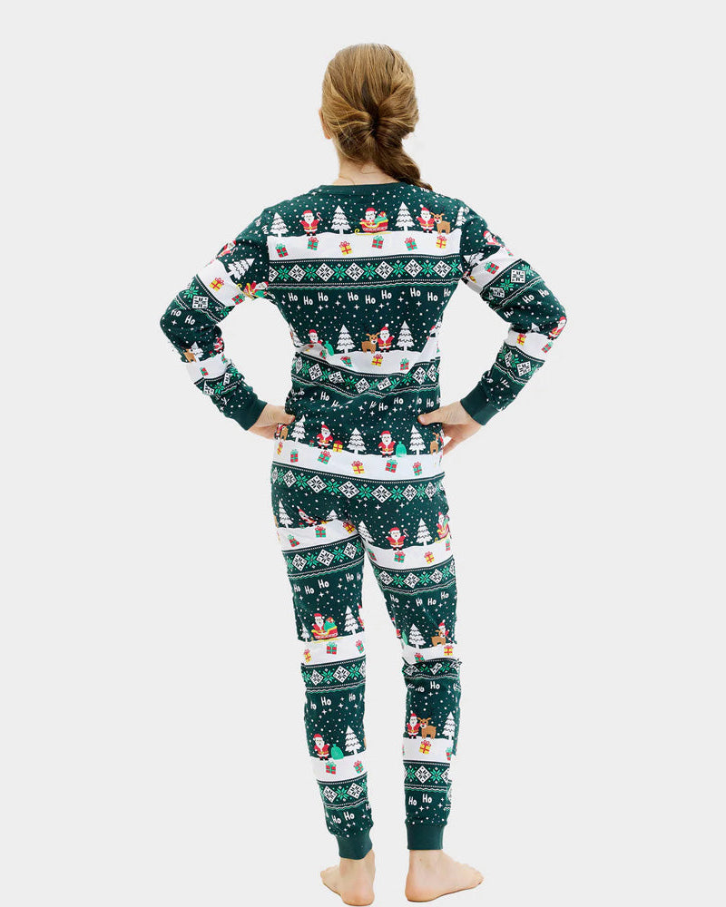 Pijama de Navidad para Niños Green Jolly Christmas