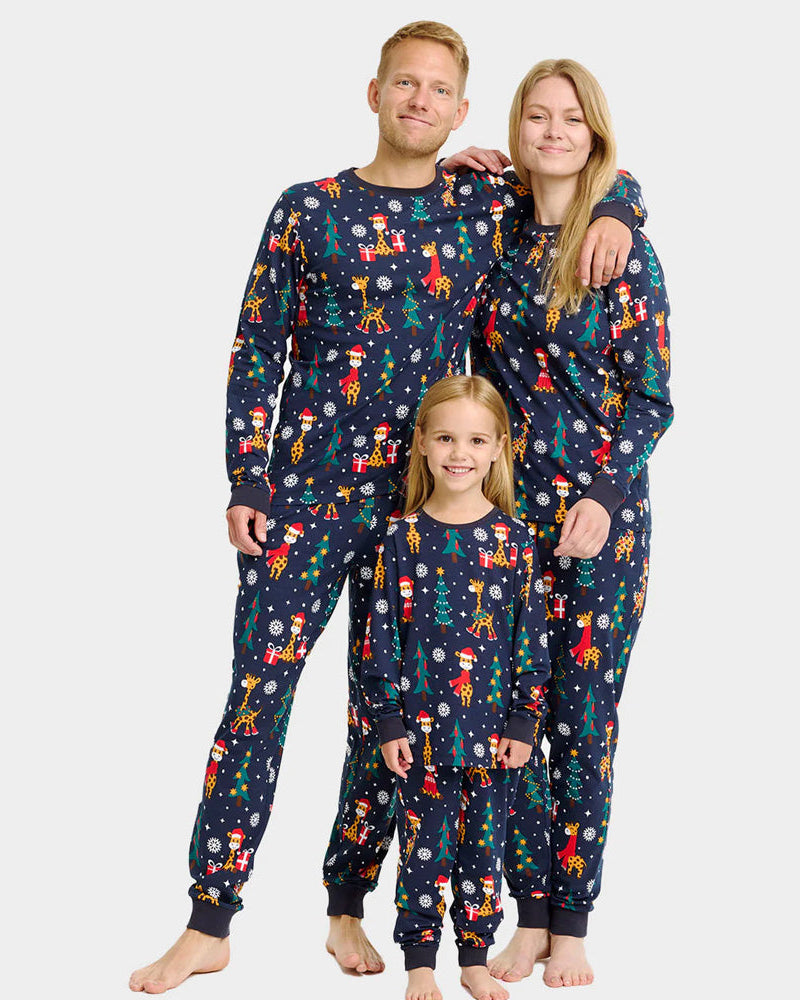 Pijama de Navidad para Niños Jirafas Familia