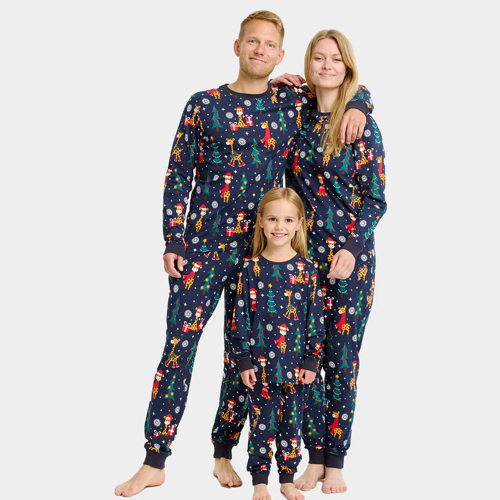 Pijama de Navidad para Niños Jirafas Familia
