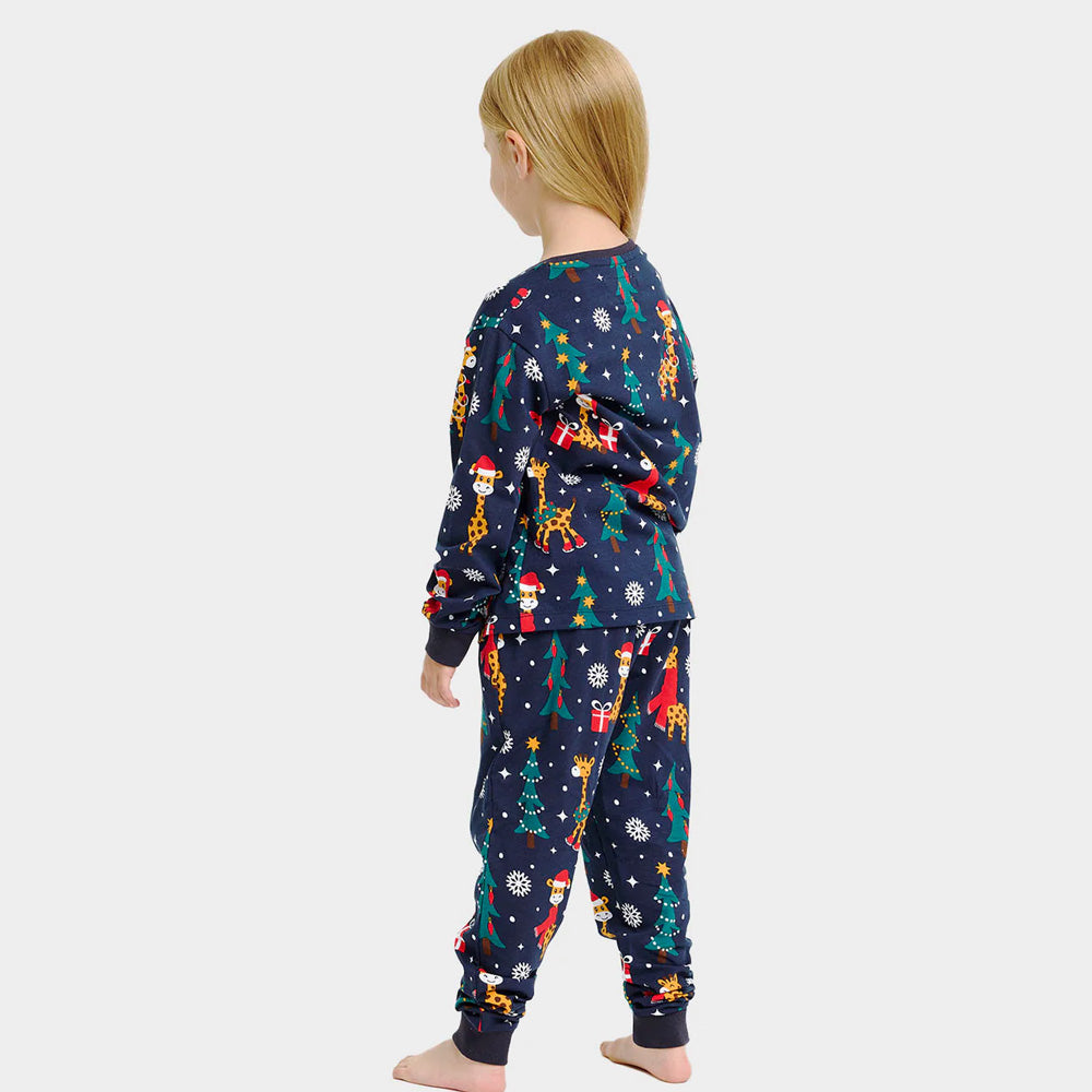 Pijama de Navidad para Niños Jirafas