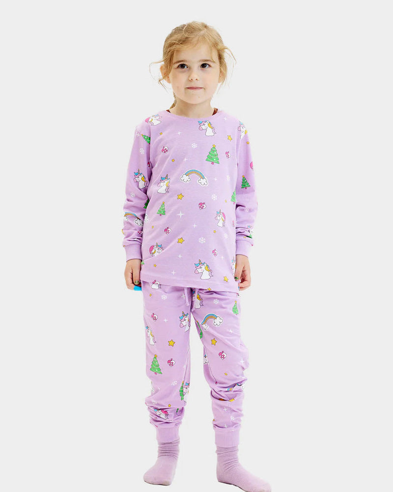 Pijama de Navidad para Niños con Unicornios