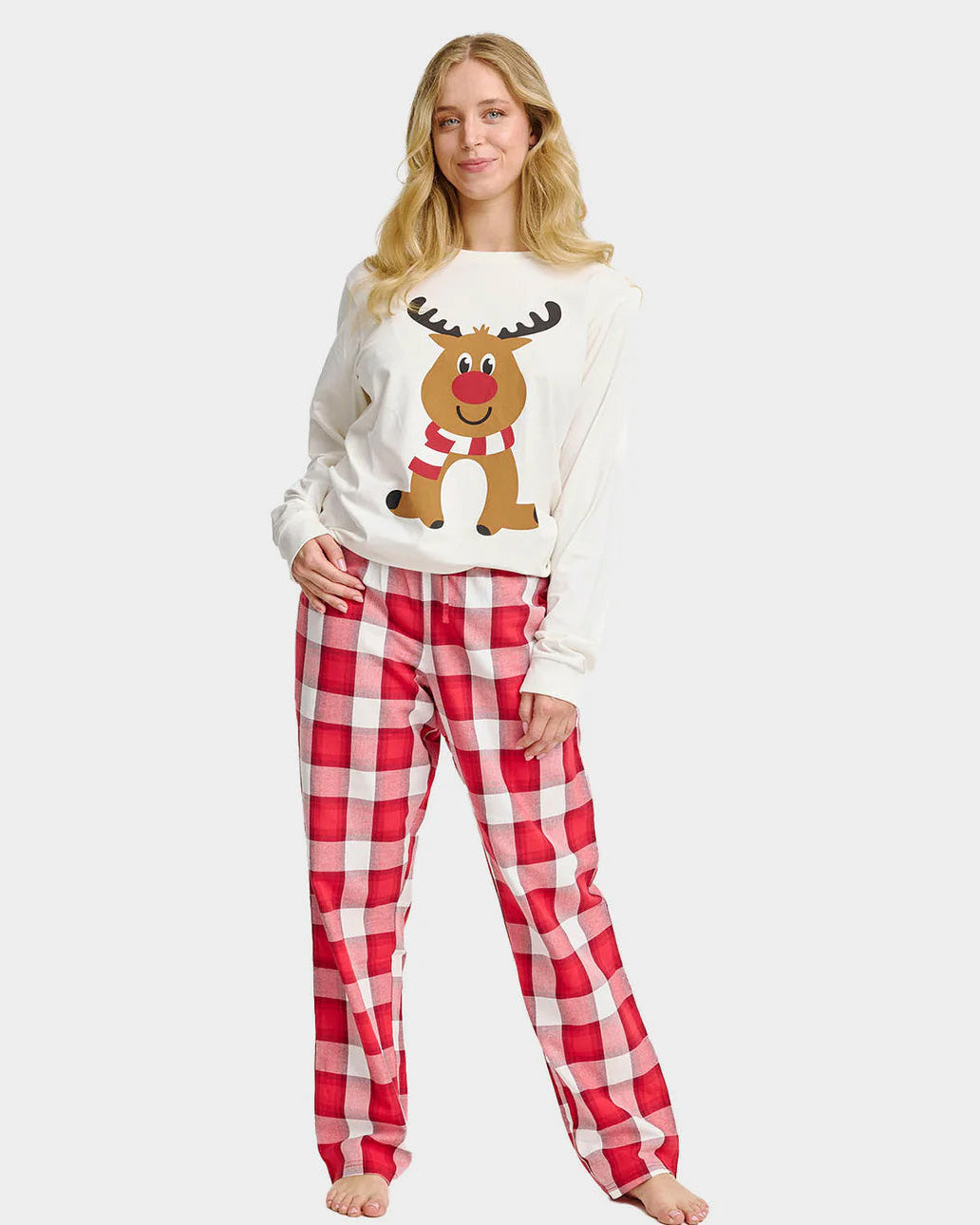 Pijama de Mujer de Navidad Unisex Reno Simpático