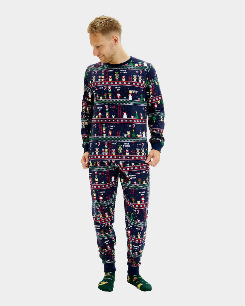 Pijama de Navidad Unisex Vintage Gaming Hombre