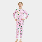 Pijama de Navidad para Familia Rosa Motivos Navideños Niña
