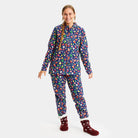 Pijama de Navidad para Mujer Azul con Motivos Navideños