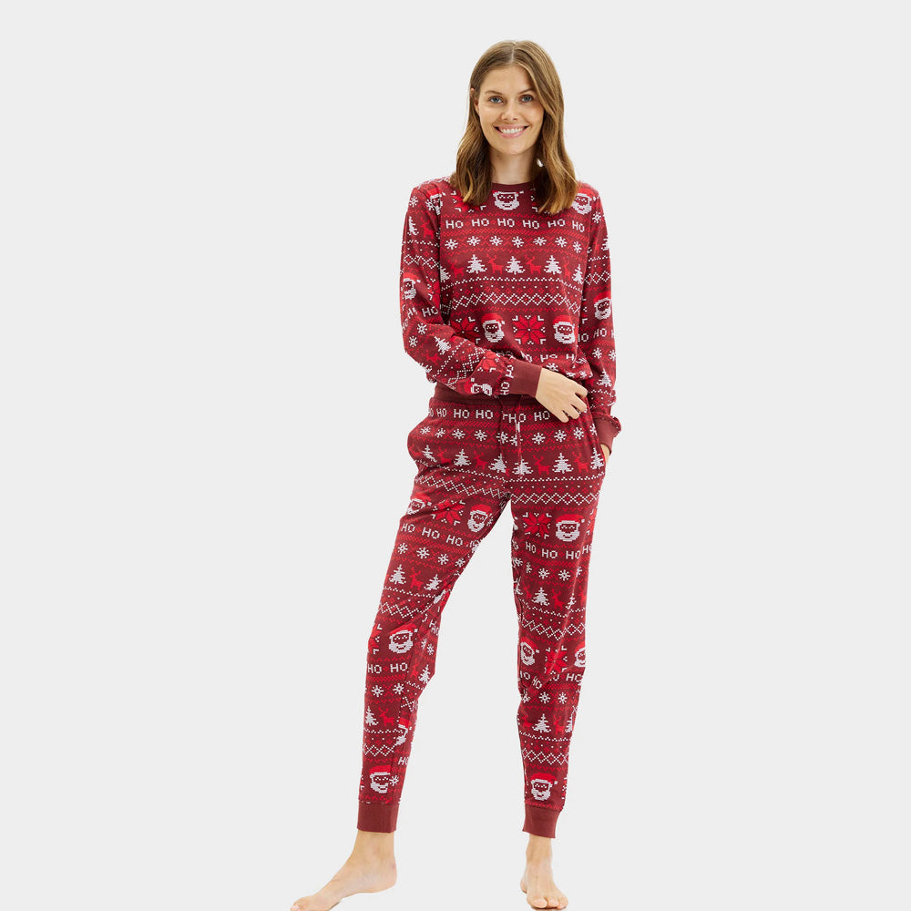 Pijama de Navidad para Mujer Rojo Ho Ho Ho
