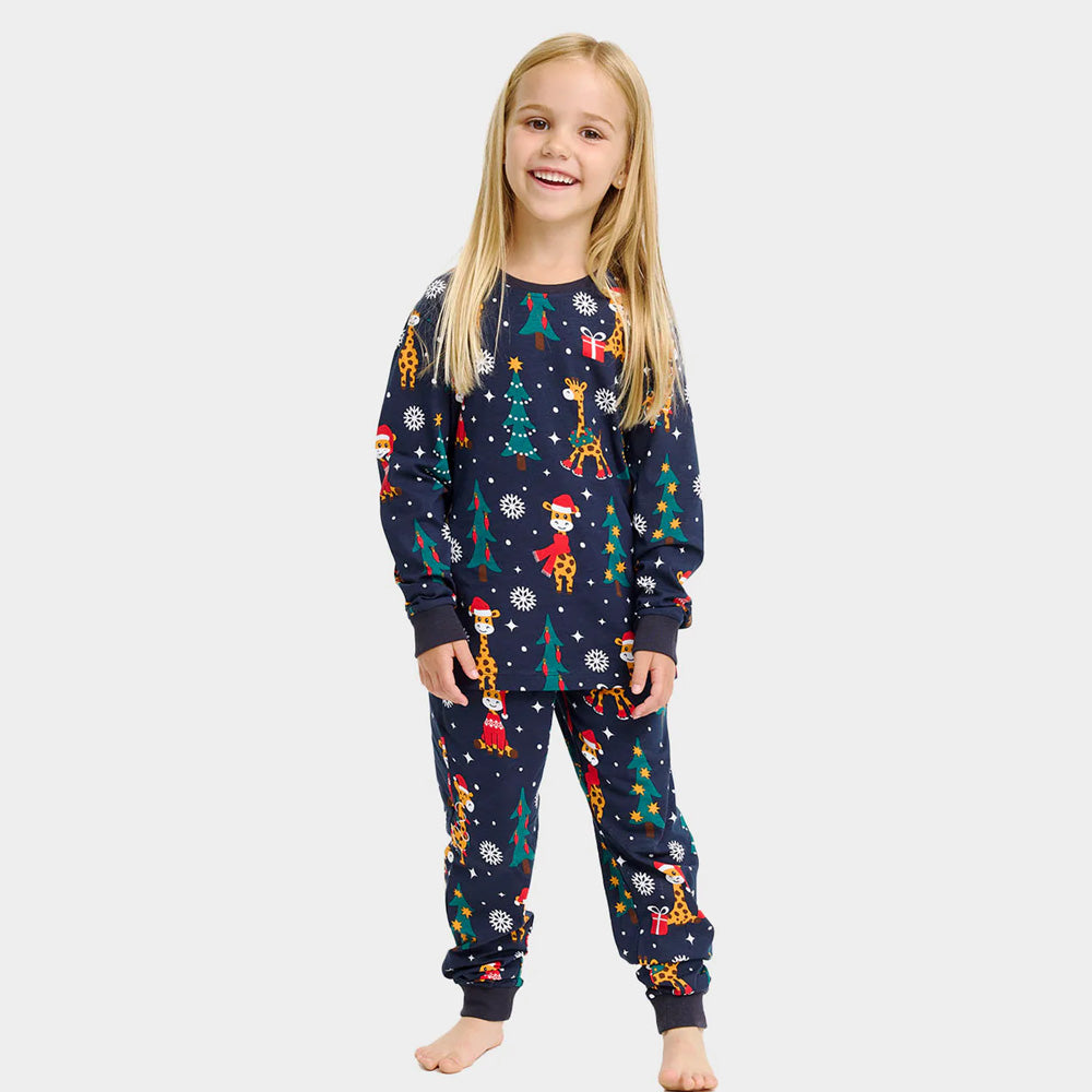 Pijama de Navidad para Niña Jirafas
