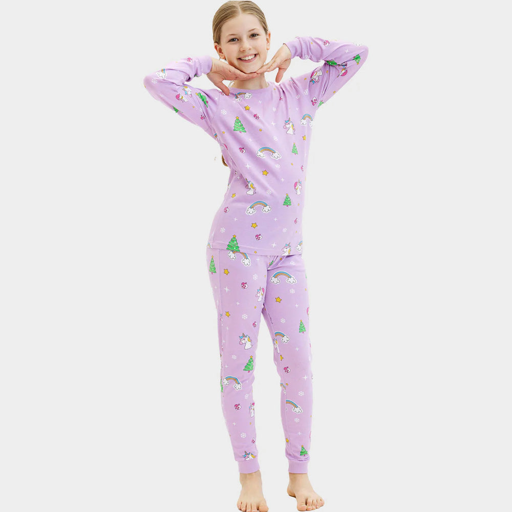 Pijama de Navidad para Niña con Unicornios
