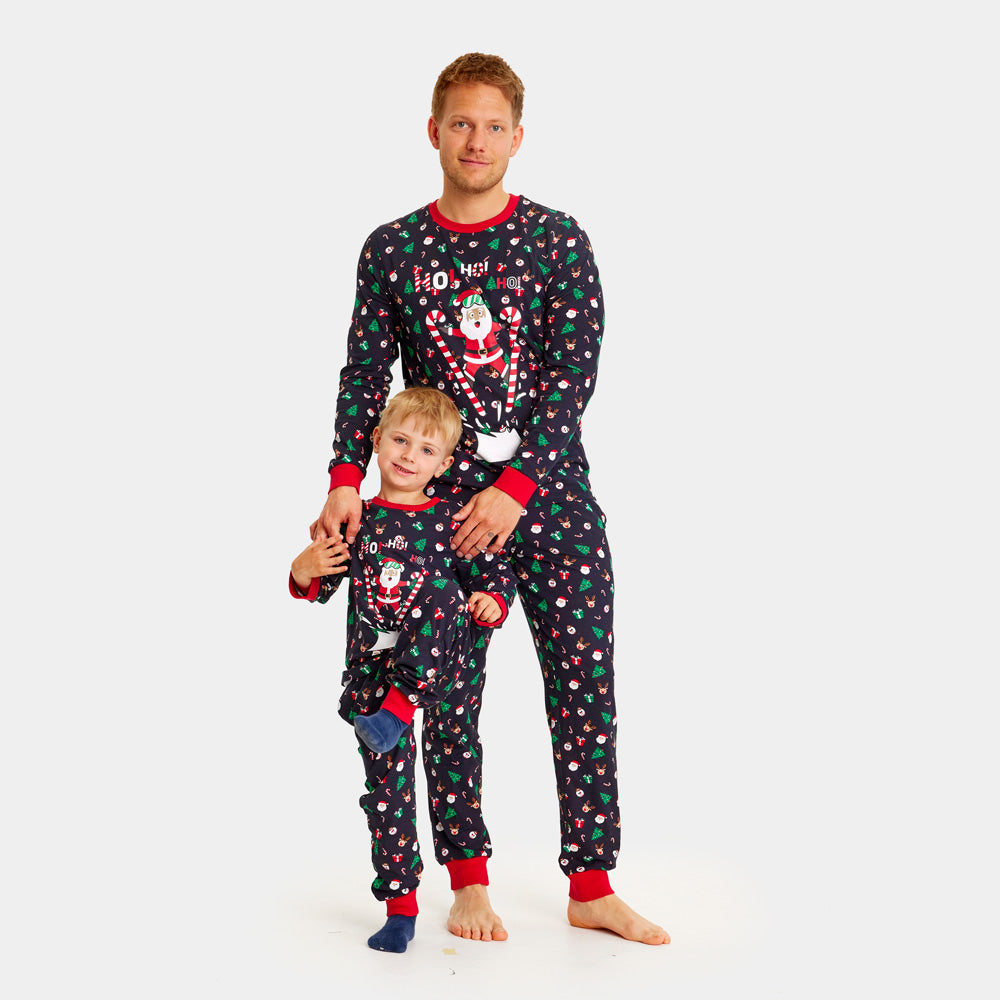 Pijama de Navidad para Niños con Papá Noel Esquiador