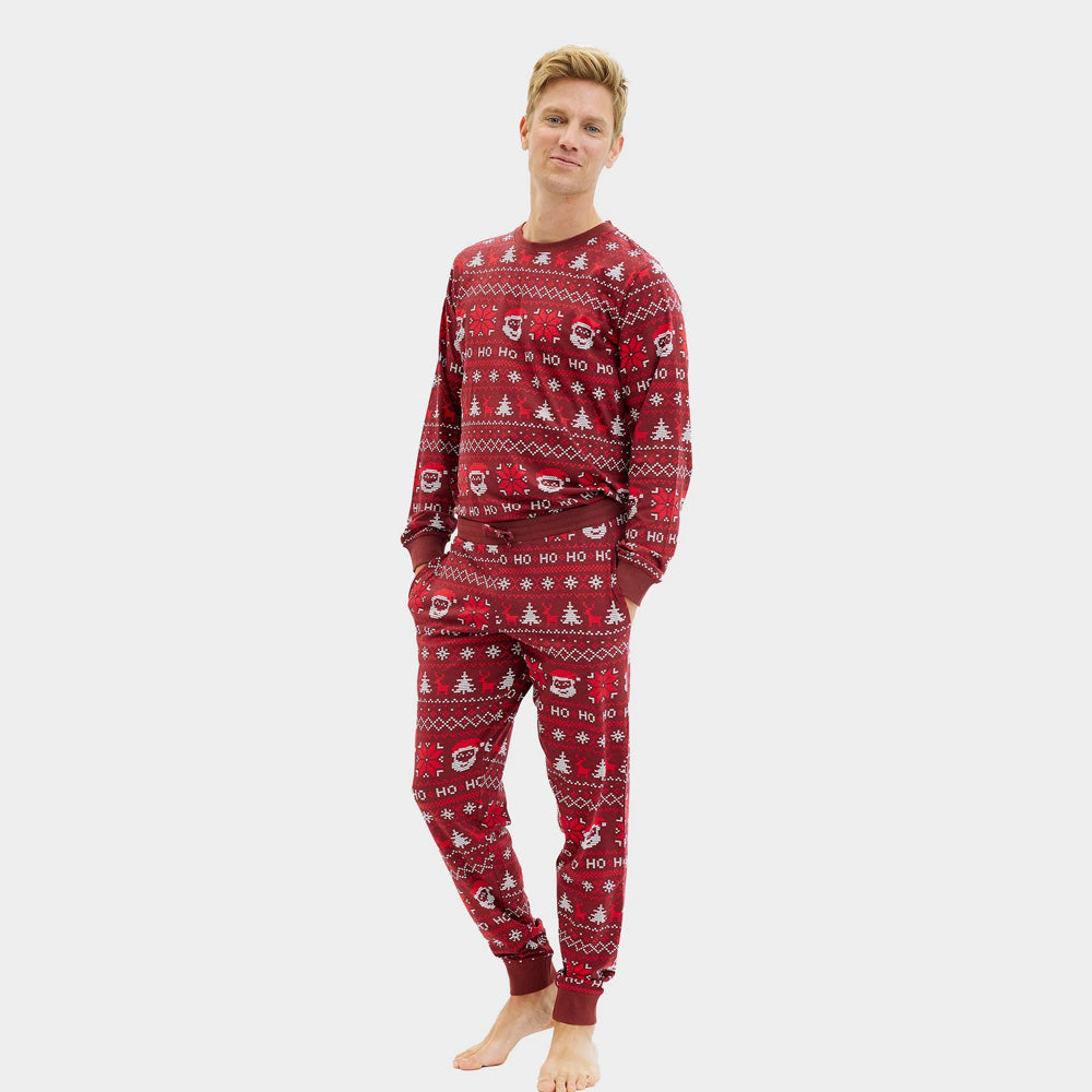 Pijama de Navidad Hombre Rojo Ho Ho Ho
