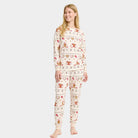 Pijama de Navidad para Mujer Unisex Gingercookies Beige
