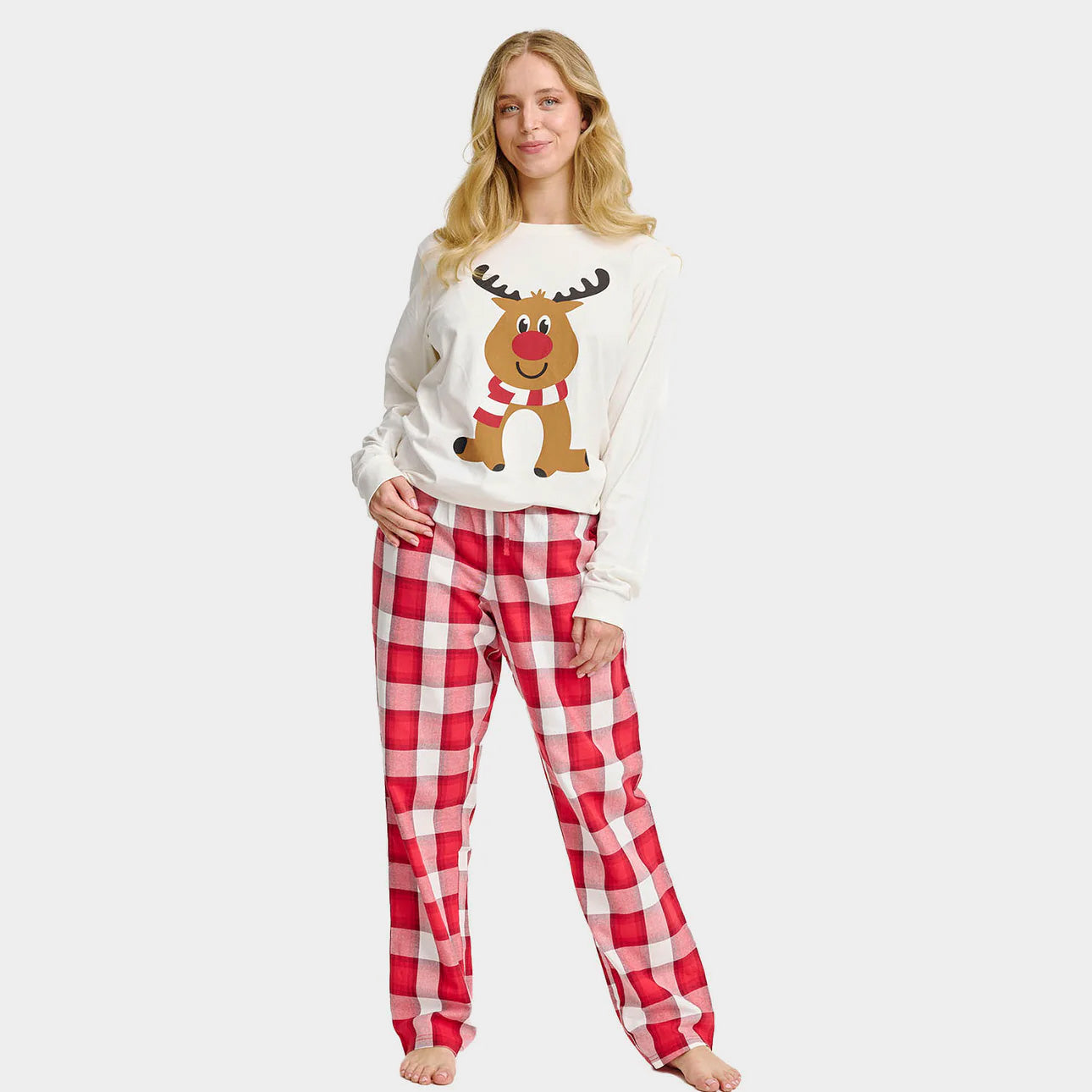 Pijama de Mujer de Navidad Unisex Reno Simpático