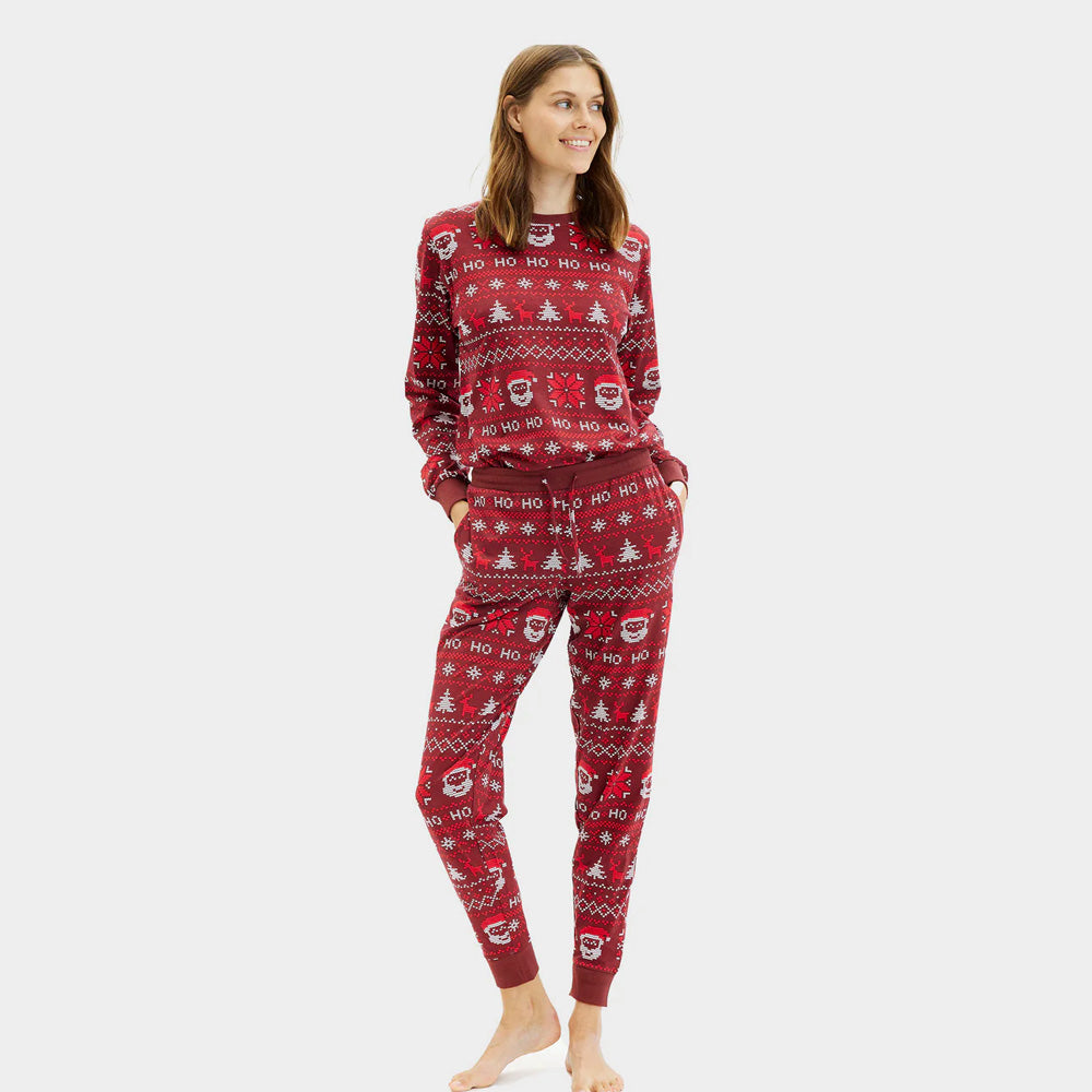 Pijama de Navidad Mujer Unisex Rojo Ho Ho Ho

