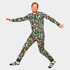 Pijama de Navidad Adultos Unisex Verde con Motivos Navideños Hombre